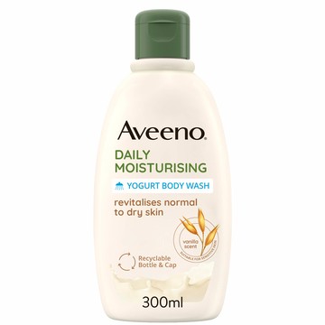 Aveeno Daily Moisturising Yogurt Body Wash Vanilla & Oat Scented 300ml