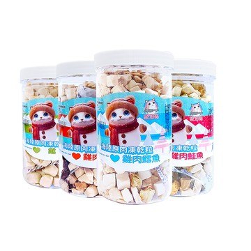 【蝦皮直營】歐姆貓OＭO 海陸原肉凍乾粒 80g/罐 口味任選 貓 貓咪 零食 貓食 凍乾 肉乾 點心 寵物零食 貓點心