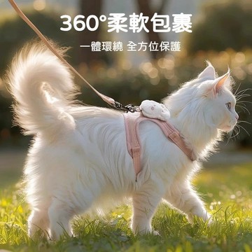 高雄出貨🔥貓咪牽引繩 外出防掙脫溜貓繩 溜貓專用神器 胸背工字型背心式揹帶牽引繩 透氣貓胸背 牽引繩 可調節胸背
