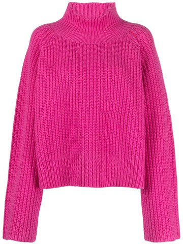STAND STUDIO - ribbed-knit wool jumper - women - Wool - L/XL - Pink