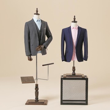服裝店男模特道具半身西裝禮服櫥窗模特展示架全身假人臺模特衣架~摩可美家