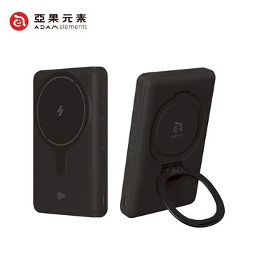 【亞果元素】VIONTA GQ1 Qi2支架款行動電源10000mAh(有標示Wh)_黑色