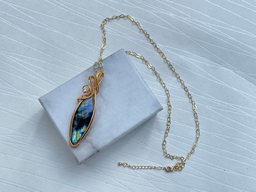 220429 wire wrapping 拉長石 銅線 繞線 吊墮