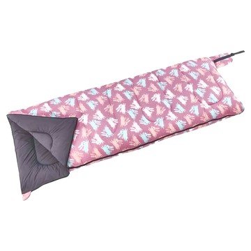 wildfun 野放 童趣羊毛睡袋 小兔印花(粉桃)  展開: 約 200 x 70 cm  適用溫度範圍+10°C ~ 6°C  1個