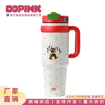 貓精靈巨無霸保溫杯陶瓷內膽不銹鋼冰霸杯1000大容量高顏值咖啡杯