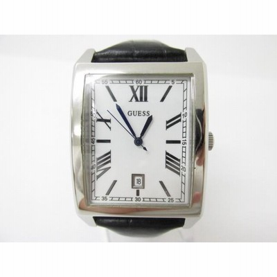 腕時計　GUESS Guess Atlas Chronograph Black Dial Silver Steel Strap Watch