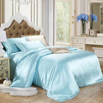 嘉絲麗真絲被套100桑蠶絲被套純色絲綢床品 雙面100蠶絲被套