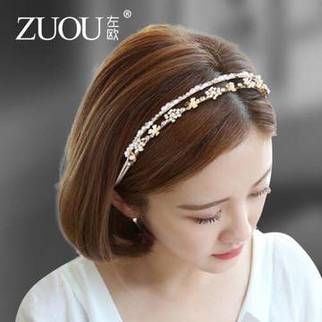 發卡網紅2025年新款珍珠發箍氣質簡約頭箍百搭外出復古法式發飾女