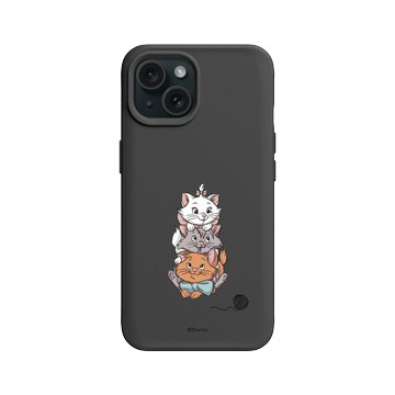 iPhone 15 SolidX 黑 - 迪士尼-經典系列 Disney Classics - 貓兒歷險記 Les Aristochats - Marie, Berlioz et Toulouse