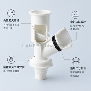台灣出貨✨ 排水管接頭 PVC 洗衣機 下水道 地漏專用 三通分叉 防臭 防溢水 浴室 廚房 通用