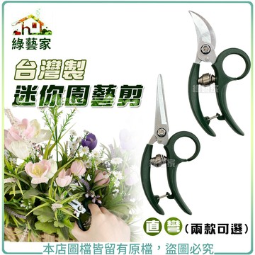 迷你園藝剪-彎、直 (台灣製超輕量迷你花剪、迷你採果剪、芽切剪) // 插花、家庭佈置、勞作工藝等【綠藝家】