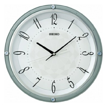 seiko SK037 精工鐘 (QXA830L) 水晶滑動式秒針圓形掛鐘 淺藍框 33cm｜樂天全館特惠中★指定刷卡回饋10%