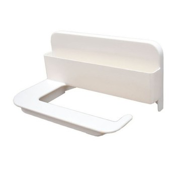 潔白系列 筒式衛生紙架附置物盒