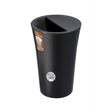 【日本TONBO】UNEED系列圓形半開垃圾桶12L黑色