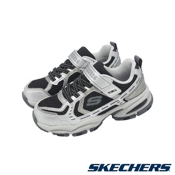 休閒鞋 Vigor 3.0 中大童 女鞋 銀 黑 運動鞋 魔鬼氈  419101LBKSL