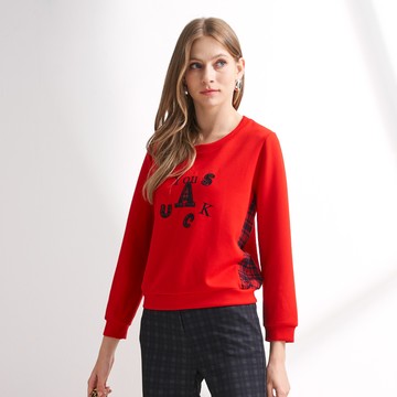 CLL巧玲瓏 輕甜字母格紋上衣 5023401