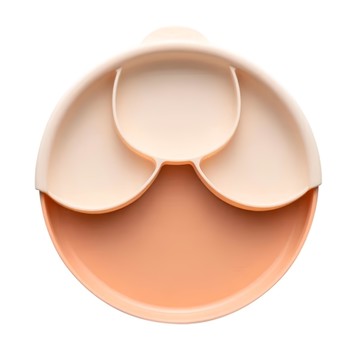 Miniware 天然聚乳酸分隔餐盤組  麵包盤 + 矽膠吸盤 + 聰明分隔盤  大地暖棕  1組