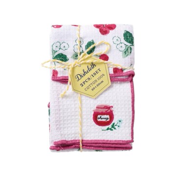 日常生活用品 純棉萬用家事布/洗碗布-櫻桃果醬 約30*30cm (JN775-674)