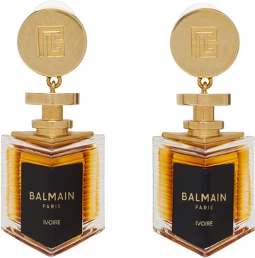 Balmain 金色 Brass Perfume 夹扣耳坠