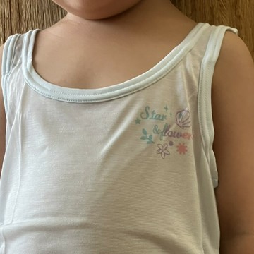 日式薄透柔軟兒童內衣-淡藍