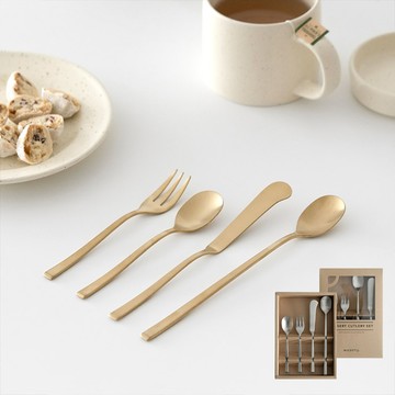 韓國 NICOTT 韓國304不銹鋼甜點餐具組-香檳金