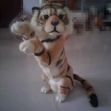 仿真老虎 真皮 對虎 攝影道具 仿真動物模型 園林舞臺裝飾擺件