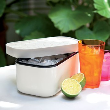 《LEKUE》西班牙 附蓋蜂巢製冰盒-白-- 冰塊盒 冰塊模 冰模 冰格