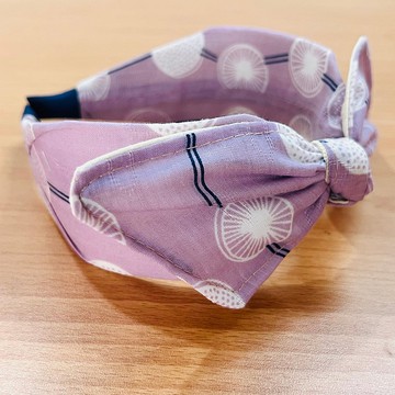 MOYA 寬版手工髮箍 紫色水果切片