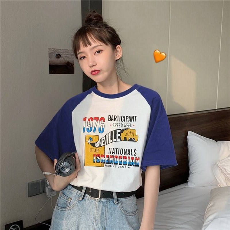 夏新作tシャツカットソーレディース新作夏コーデ人気配色切替おしゃれ上品可愛いプリント女性着きれいめ着回し日常感アウトドア 通販 Lineポイント最大0 5 Get Lineショッピング