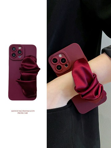 免運~新年紅色褶皺絲綢手腕帶適用華為Mate70pro手機殼mate60可背帶p70斜挎p60掛繩mate5040