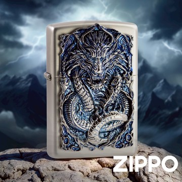 ZIPPO 2024青龍防風打火機 東方神話 力量 青龍 巨龍 貼章 雷雕工藝 終身保修 ZA-1-212