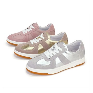 【Robinlo】真皮德訓鞋 德訓鞋 休閒鞋(Tawnee摩登吸睛) 浪漫粉/星幻金/閃亮銀