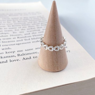 純銀素銀愛心女戒指-尾戒-可調式-質感超好