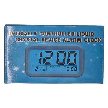 上手家居 懶人電子時鐘 光學控制液晶設備鬧鐘  白色
