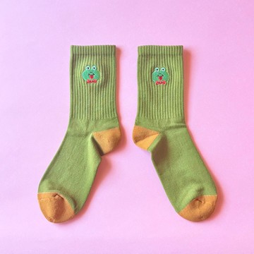 襪子/電繡襪/毛巾襪/青蛙小呱/くつした