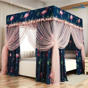 遮光床簾傢用 強遮光蚊帳床簾 雙人蚊帳 蚊帳 傢用蚊帳 雙層蚊帳 帳紗 宮廷蚊帳傢用 三開門蚊帳 簡易四方頂 公主風床幔