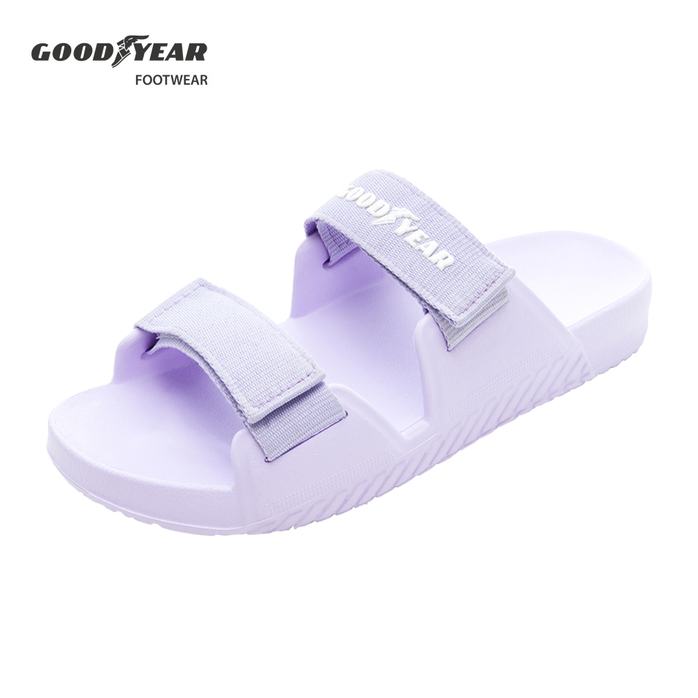 GOODYEAR【輕時尚】女款雙絆帶輕量潮拖-粉紫/ GAWL12727