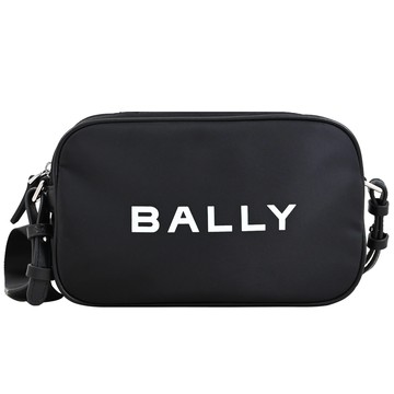 BALLY 6314695 RNN POUCH 品牌LOGO尼龍斜背方包.黑