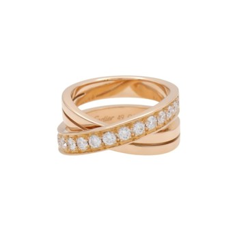 Cartier 卡地亞 Etincelle de Cartier 戒指 #49 18K玫瑰金 鑽石 【二手名牌BRAND OFF】