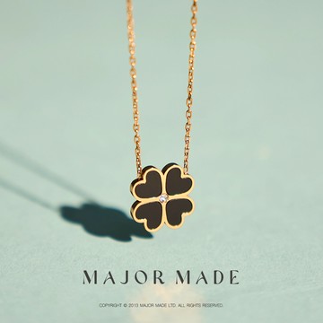 【MAJOR MADE】愛心幸運草母貝鑽項鍊