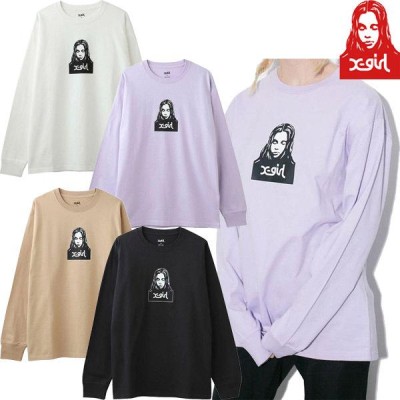 エックスガール X-GIRL FACE L/S TEE フェイス ロンＴ 長袖 顔 女の ...