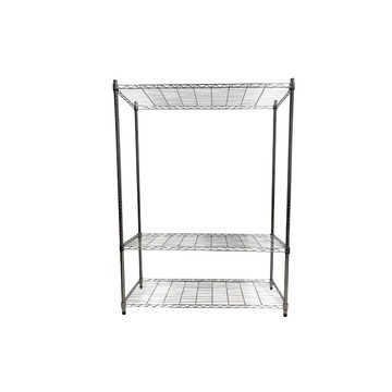 Top queen 【Top queen】45 x 120 x 150 cm 三層鐵力士鍍鉻萬用收納架