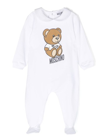 Moschino Kids - Teddy Bear-print pajamas - kids - Cotton/Elastane - 9-12 - White