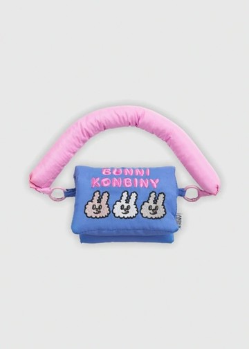 兔子便利商店系列．充棉小卡包(藍-兔子)