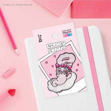 JzFun / Esther Bunny艾絲樂小兔 刺繡造型磁鐵(call me)
