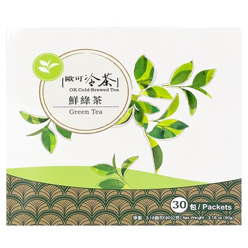 歐可茶葉 冷茶 鮮綠茶 3g x 30包 台灣在地新鮮茶菁 黃金四小時快速殺菁  1盒