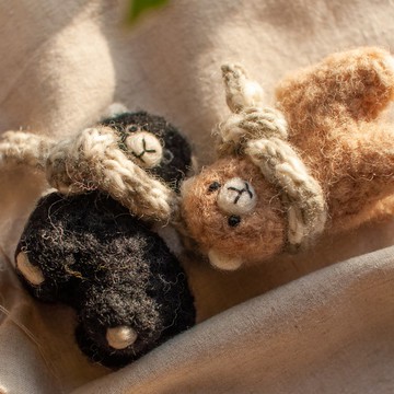 圍巾羊駝君羊毛吊飾_全二款_公平貿易