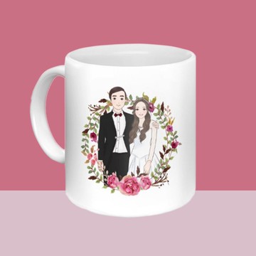 【結婚禮物】週年紀念-插畫定制陶瓷杯-個人化情侶杯系列