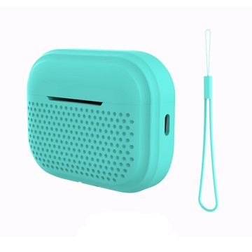 IN7 液態膠系列 Apple AirPods Pro 2 矽膠掛繩 耳機保護套 蘋果無線耳機 收納保謢套-薄荷綠