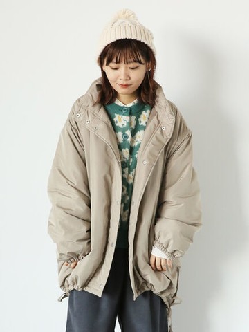 保暖中長版立領鋪棉大衣外套(FF37L0Y0580) - ehka sopo